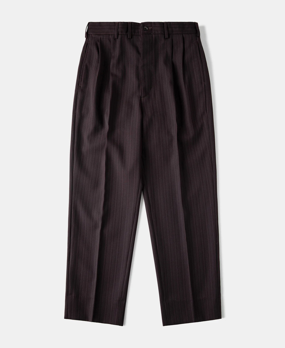 MILITORA LOT 830 1940S WOOL-BLEND TWO TUCK SLACKS - WINE
