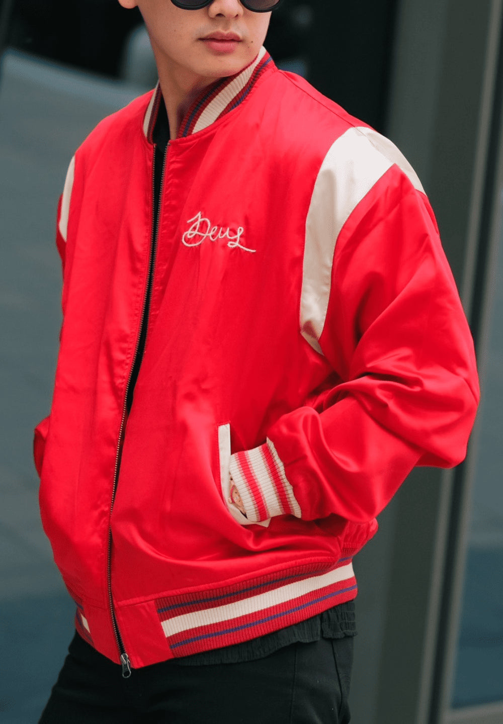 Deus Ex Machina Memento Mori Jacket — Race Red — view 2