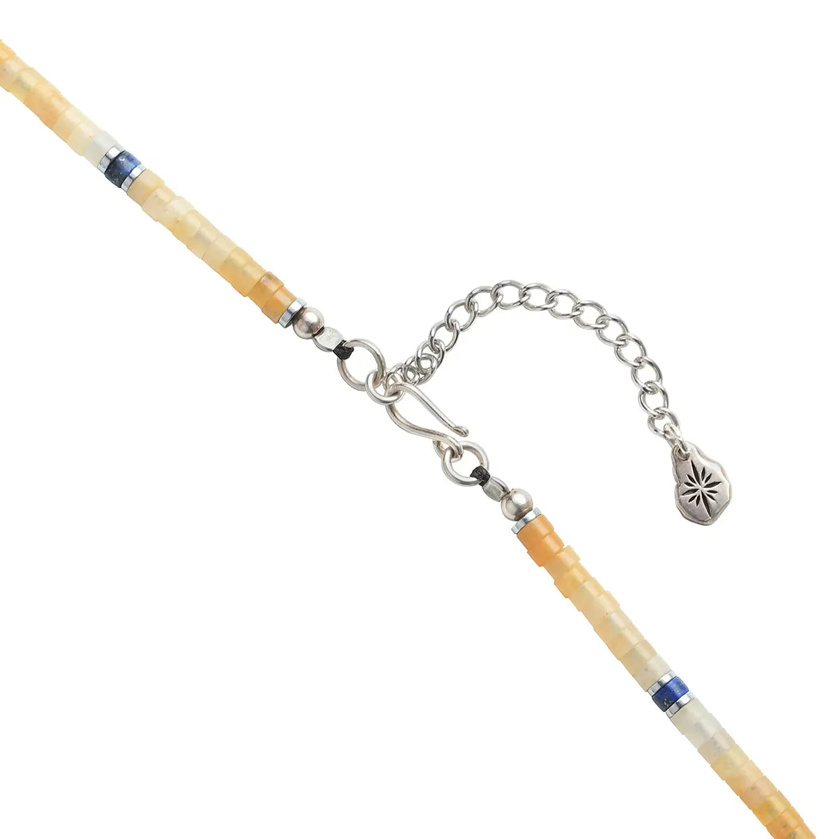 SAAD CANYON SKY HEISHI NATURAL STONE NECKLACE SMALL - 4MM - 40CM