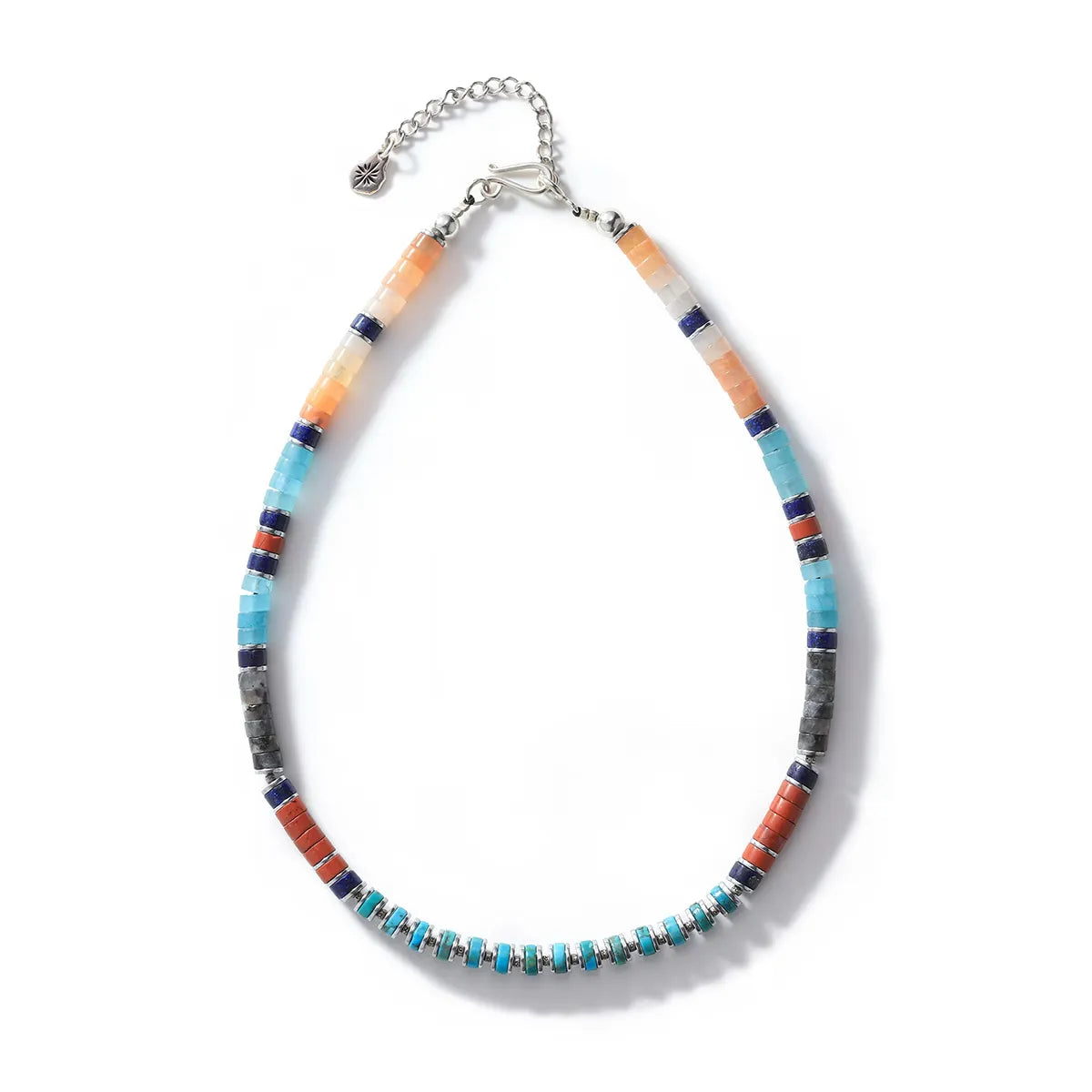 SAAD CANYON SKY HEISHI NATURAL STONE NECKLACE LARGE - 6MM - 45CM