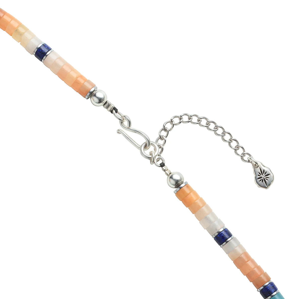 SAAD CANYON SKY HEISHI NATURAL STONE NECKLACE LARGE - 6MM - 45CM