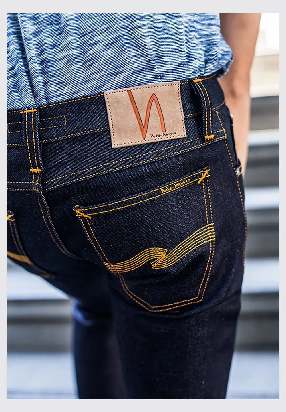 NUDIE JEANS TIGHT LONG JOHN - DRY JAPAN SELVAGE