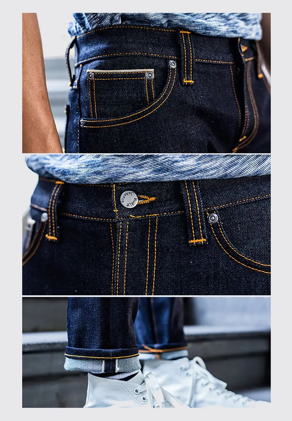 NUDIE JEANS TIGHT LONG JOHN - DRY JAPAN SELVAGE