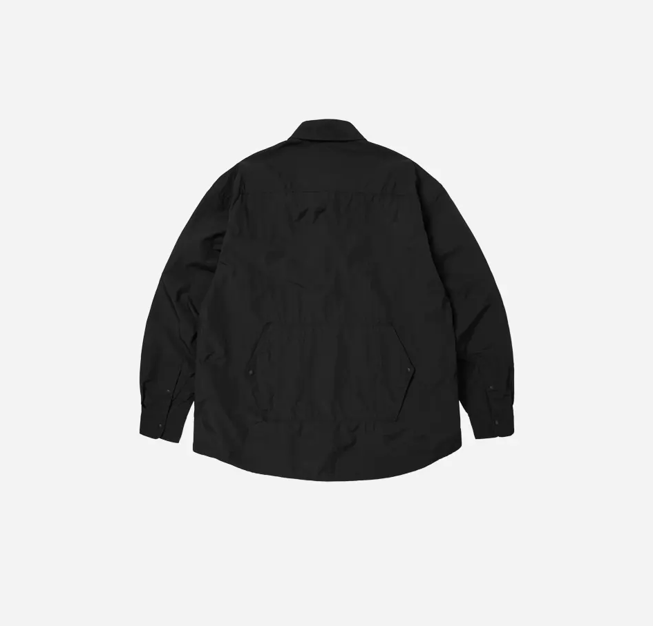FRIZM WORKS NYLON UTILITY POCKET SHIRT JACKET - BLACK