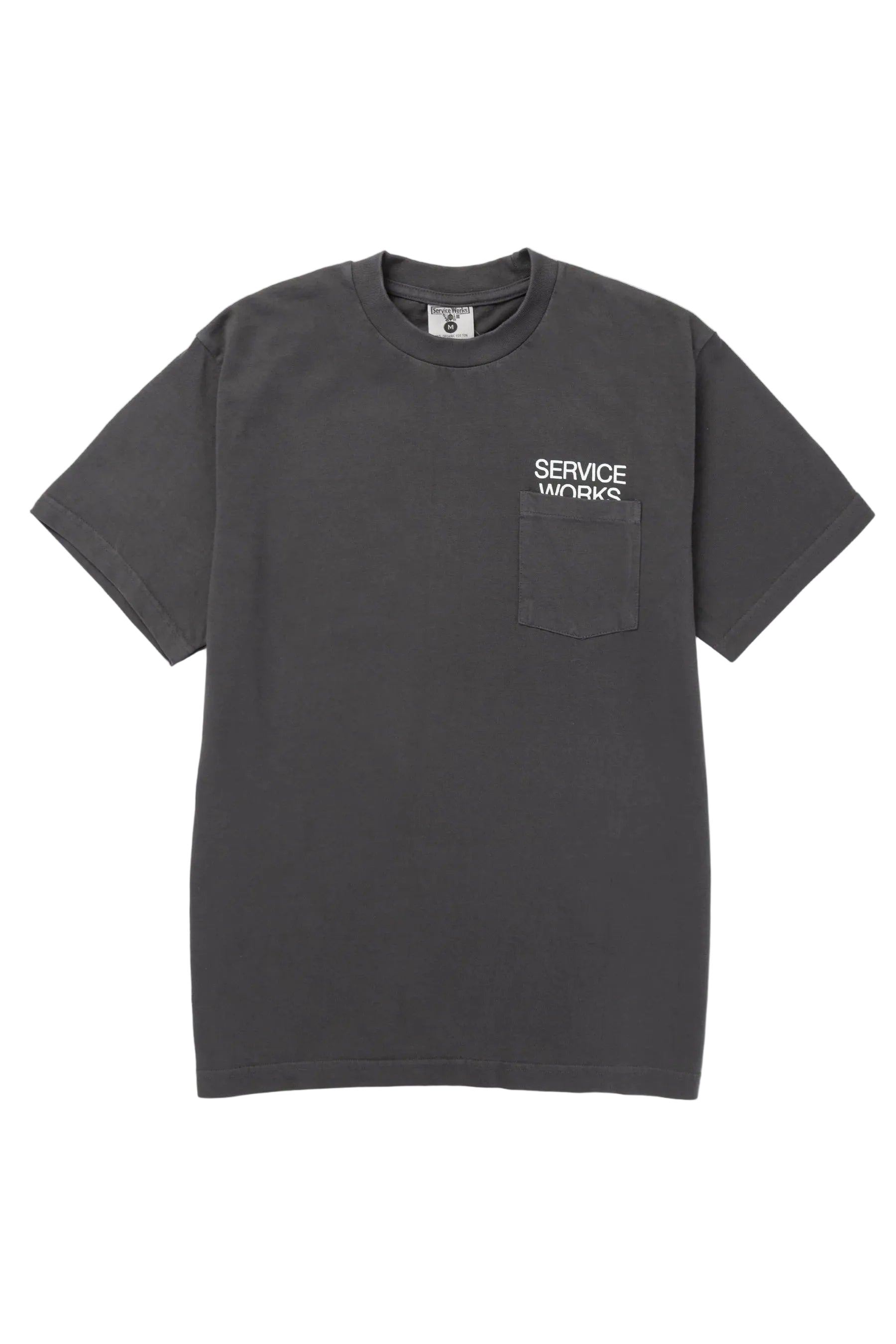 Service Works Nourish Pocket Tee — Charcoal — front view