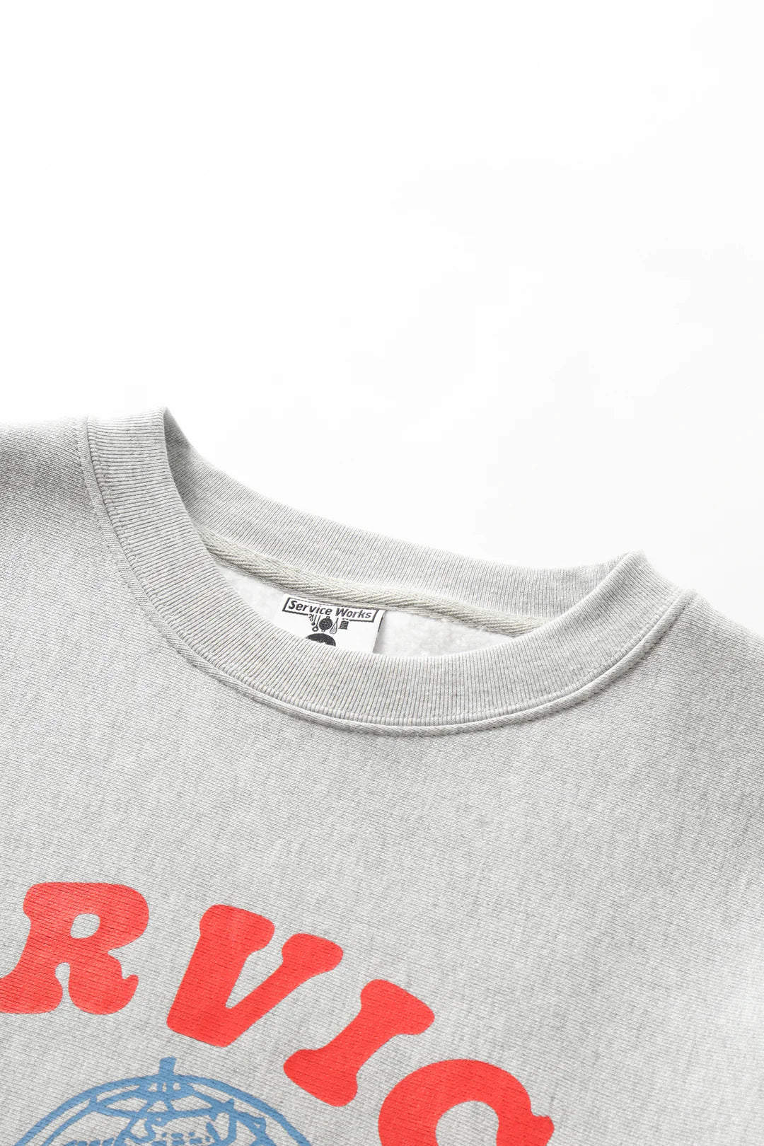 SERVICE WORKS ORGANIC CHEFSWEAR CREWNECK - MARL GREY