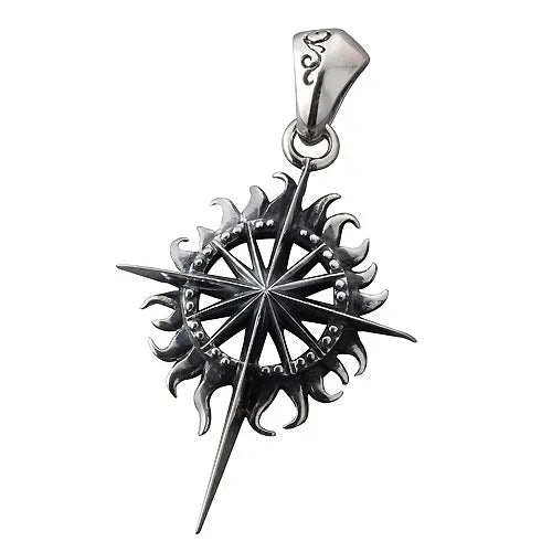 Saad Sun Symbol And Sun Flare Pendant — view 3