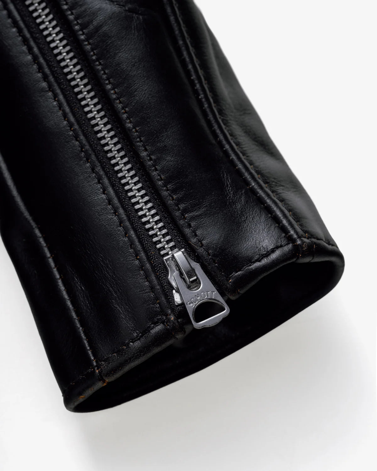 SCHOTT NYC PER50 HEAVYWEIGHT FITTED PERFECTO MOTORCYCLE JACKET - BLACK