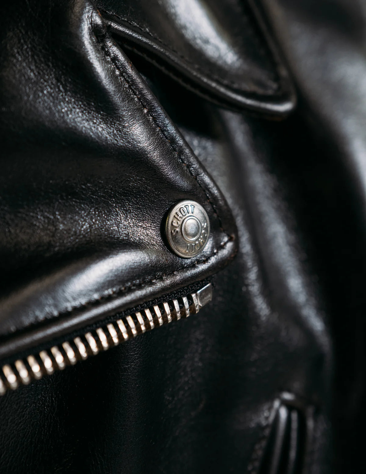 SCHOTT NYC PER50 HEAVYWEIGHT FITTED PERFECTO MOTORCYCLE JACKET - BLACK