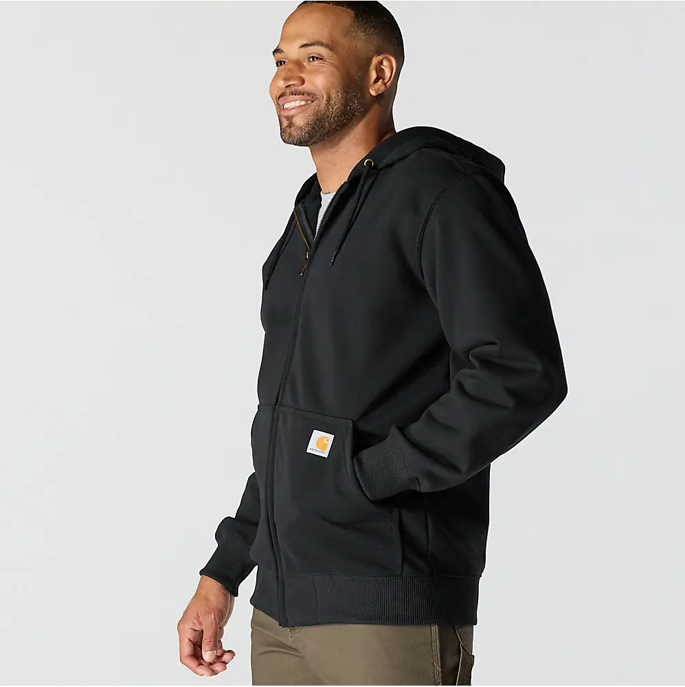 CARHARTT RAIN DEFENDER LSE-FT HW FULL ZIP SWEATSHIRT -  BLACK