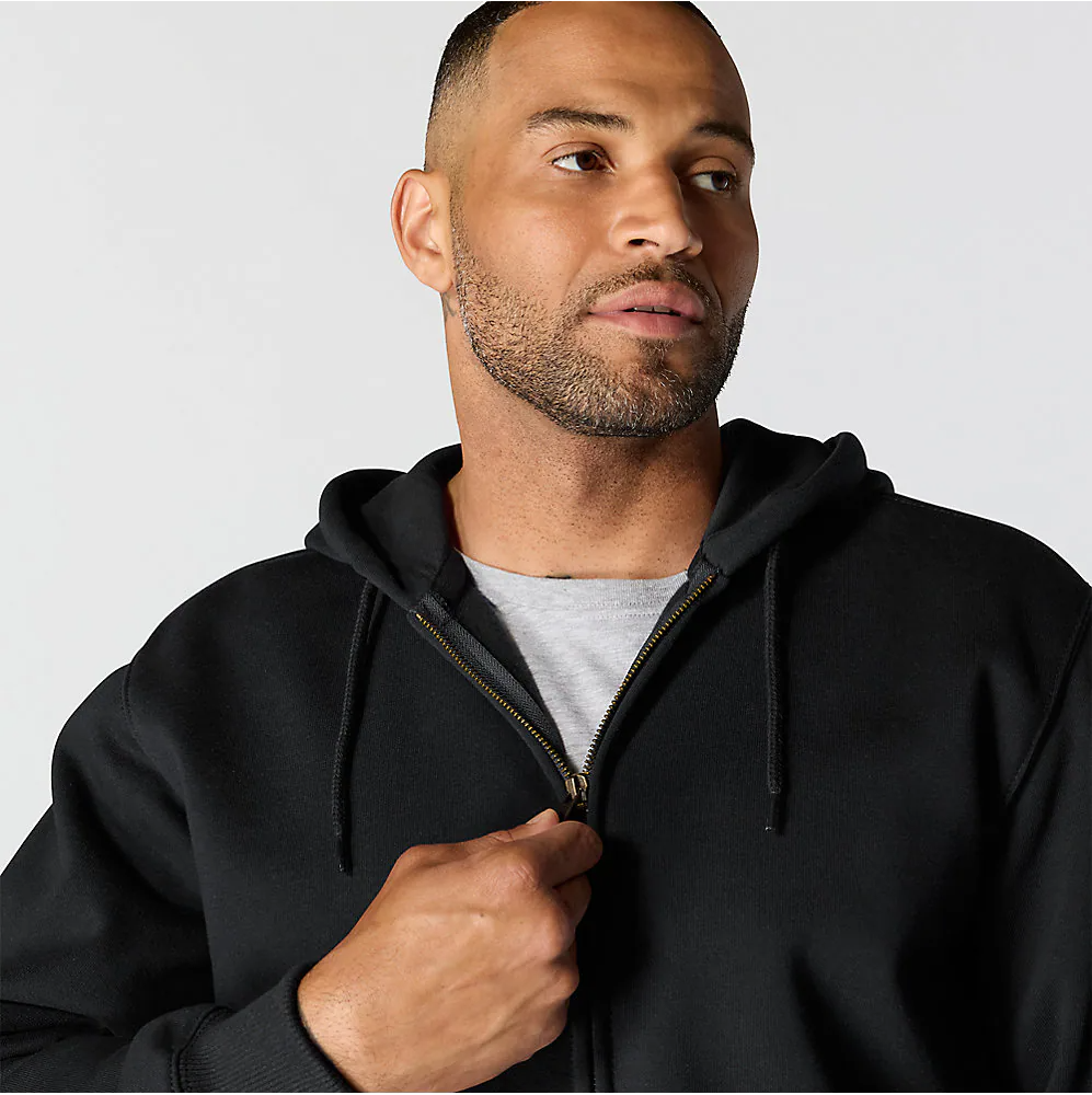 CARHARTT RAIN DEFENDER LSE-FT HW FULL ZIP SWEATSHIRT -  BLACK