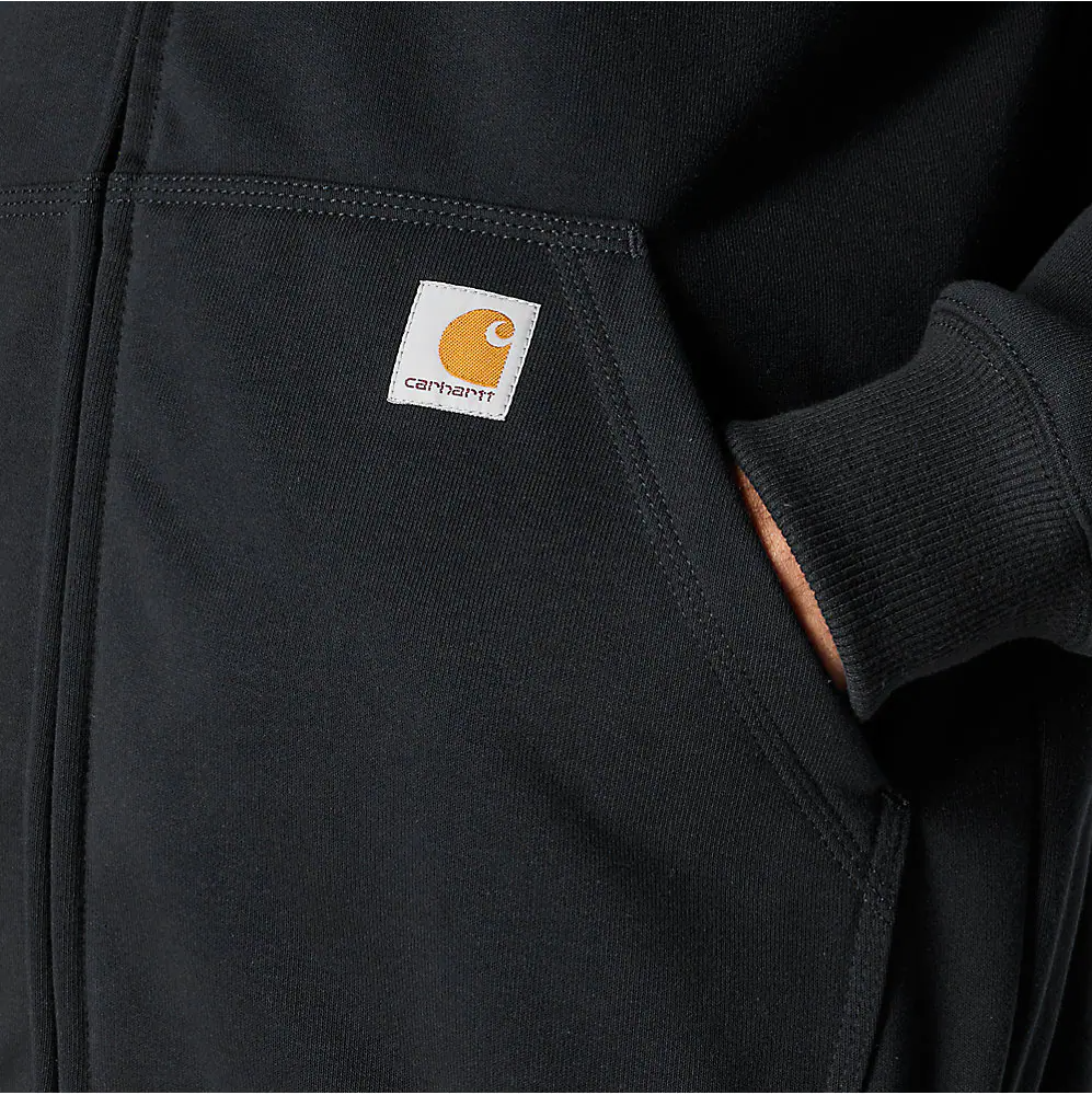 CARHARTT RAIN DEFENDER LSE-FT HW FULL ZIP SWEATSHIRT -  BLACK