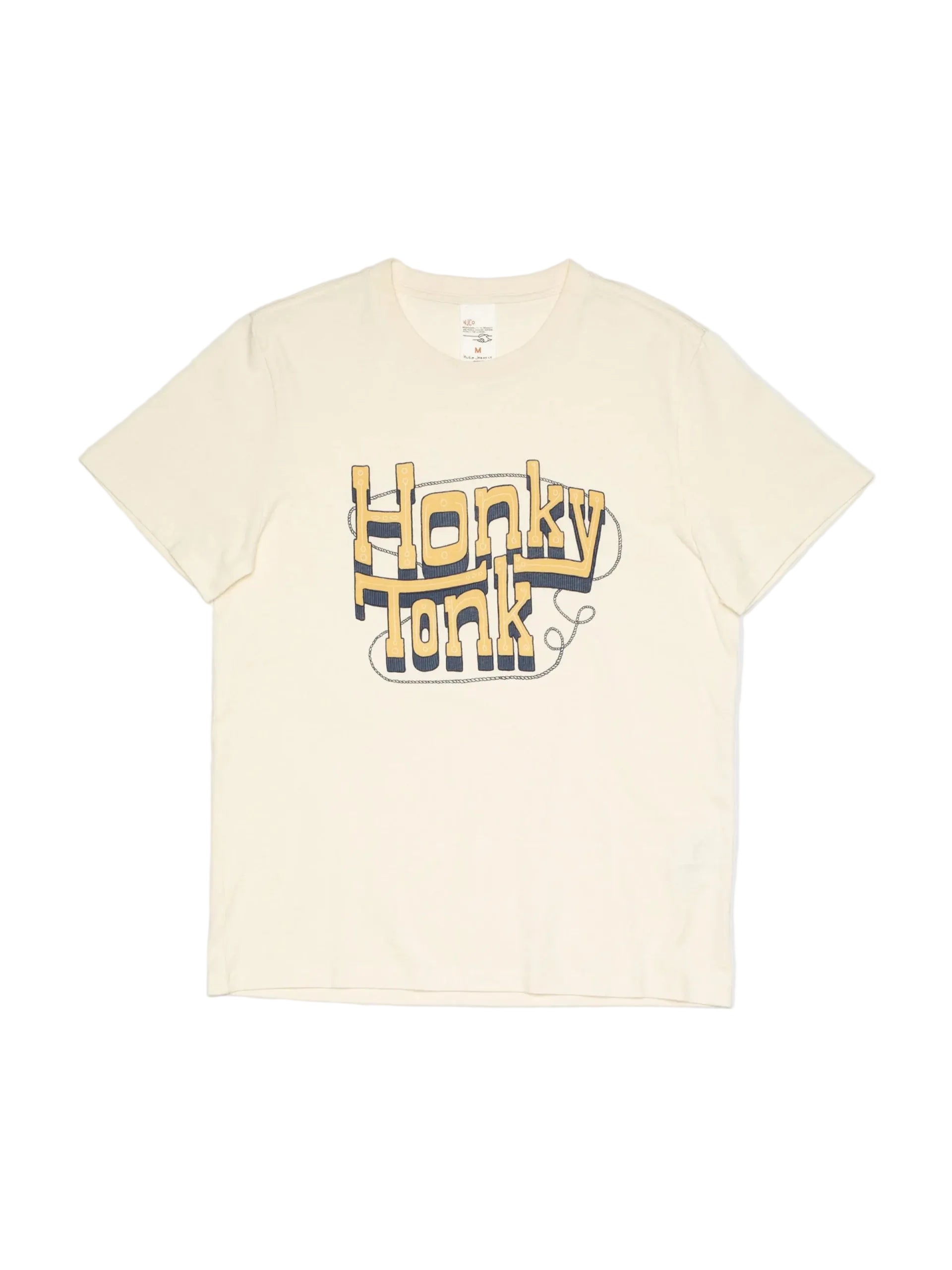 NUDIE JEANS ROY HONKY TONK TSHIRT - ECRU