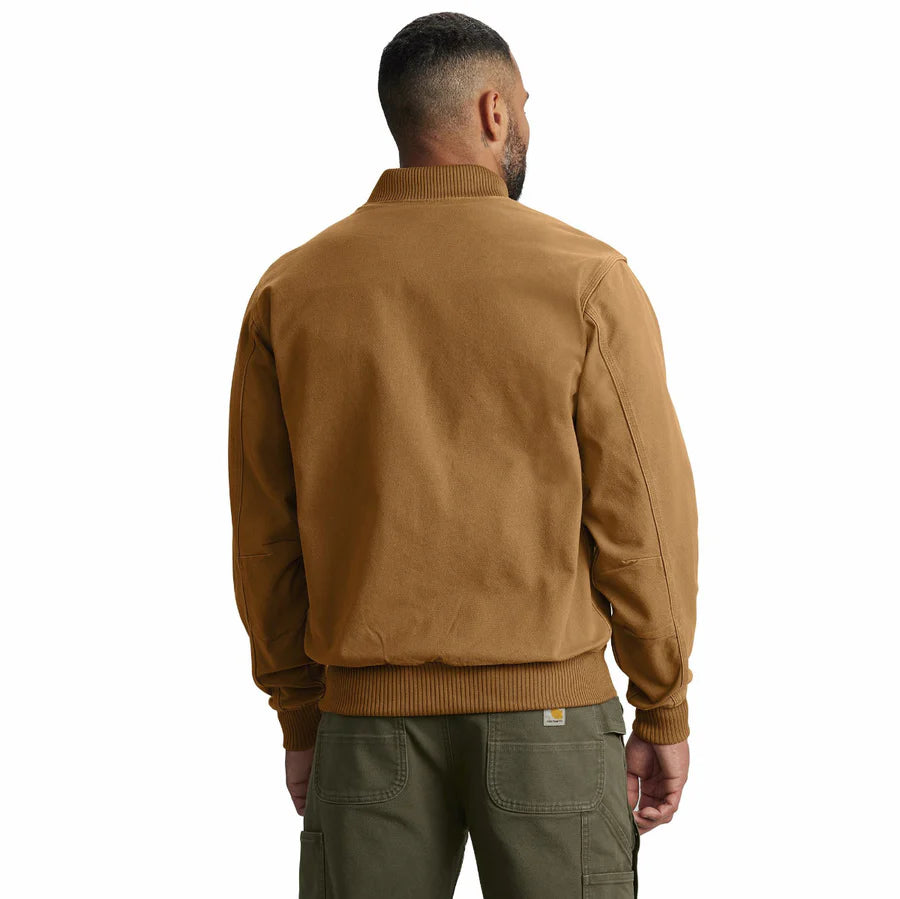 CARHARTT RUGGED FLEX DUCK RLX-FT BOMBER JACKET - CARHARTT BROWN