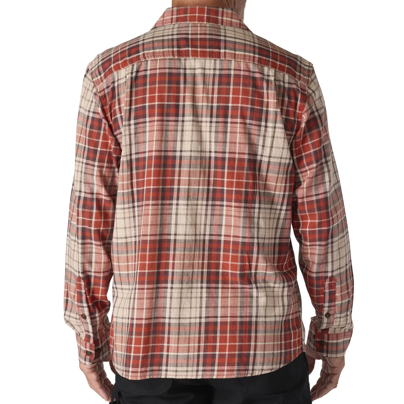 CARHARTT RUGGED FLEX RLX-FT LW L/S PLAID SHIRT - SPICE RED