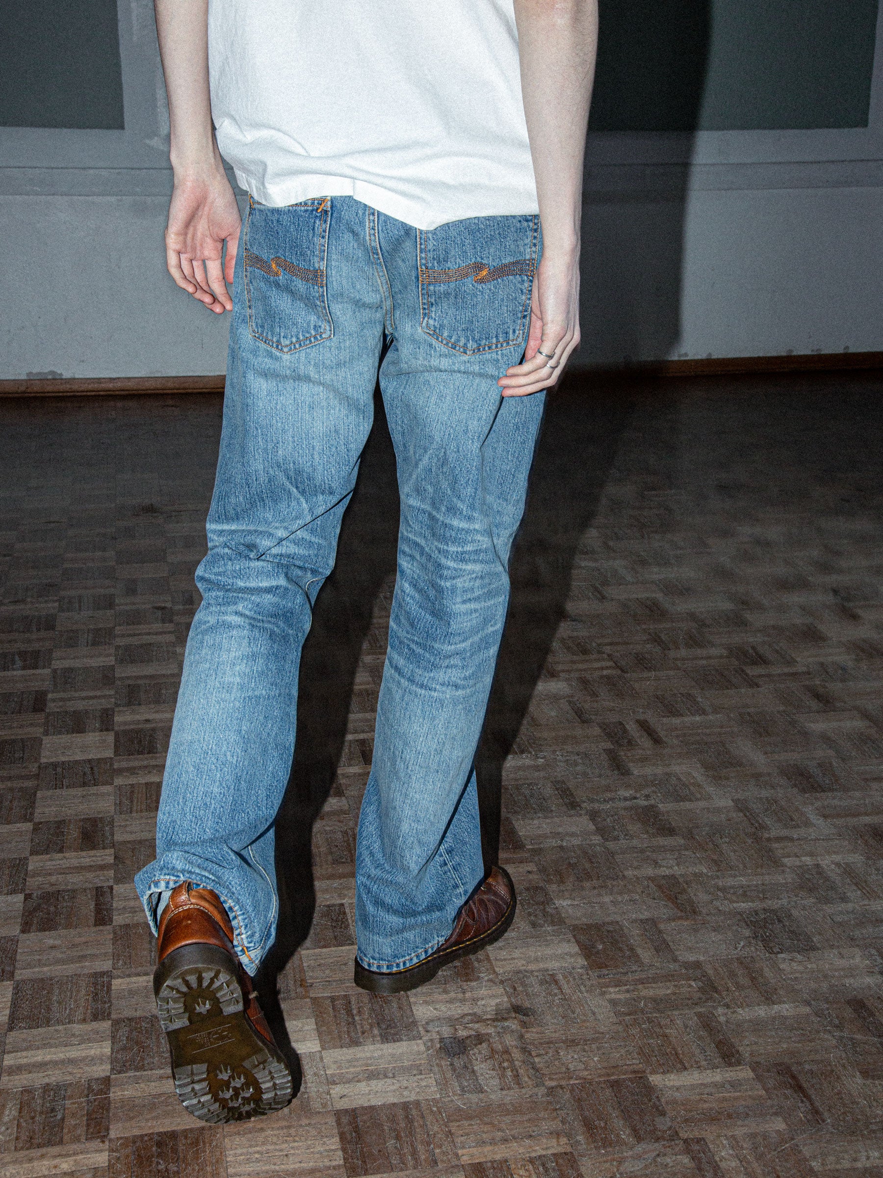 NUDIE JEANS REGULAR ALF - SILVER TRACKS