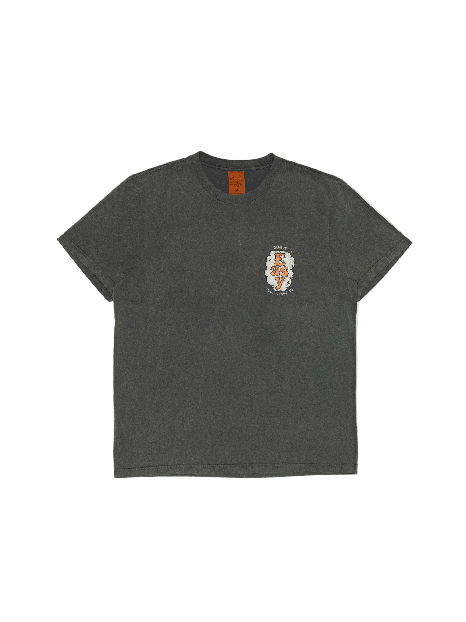 NUDIE JEANS ROY T-SHIRT EASY CLOUD - ANTRACITE
