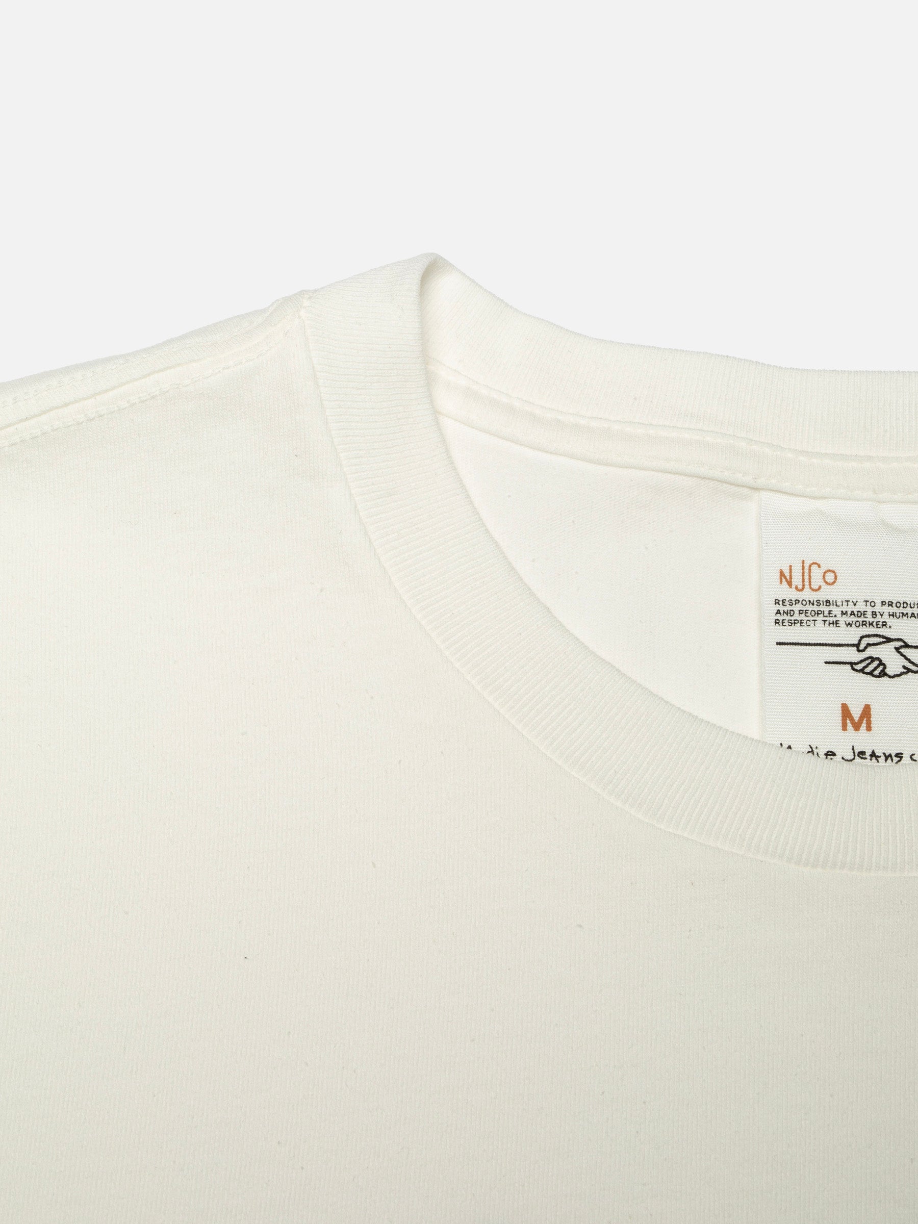 NUDIE JEANS ROY T-SHIRT FAB FOUR - CHALK WHITE