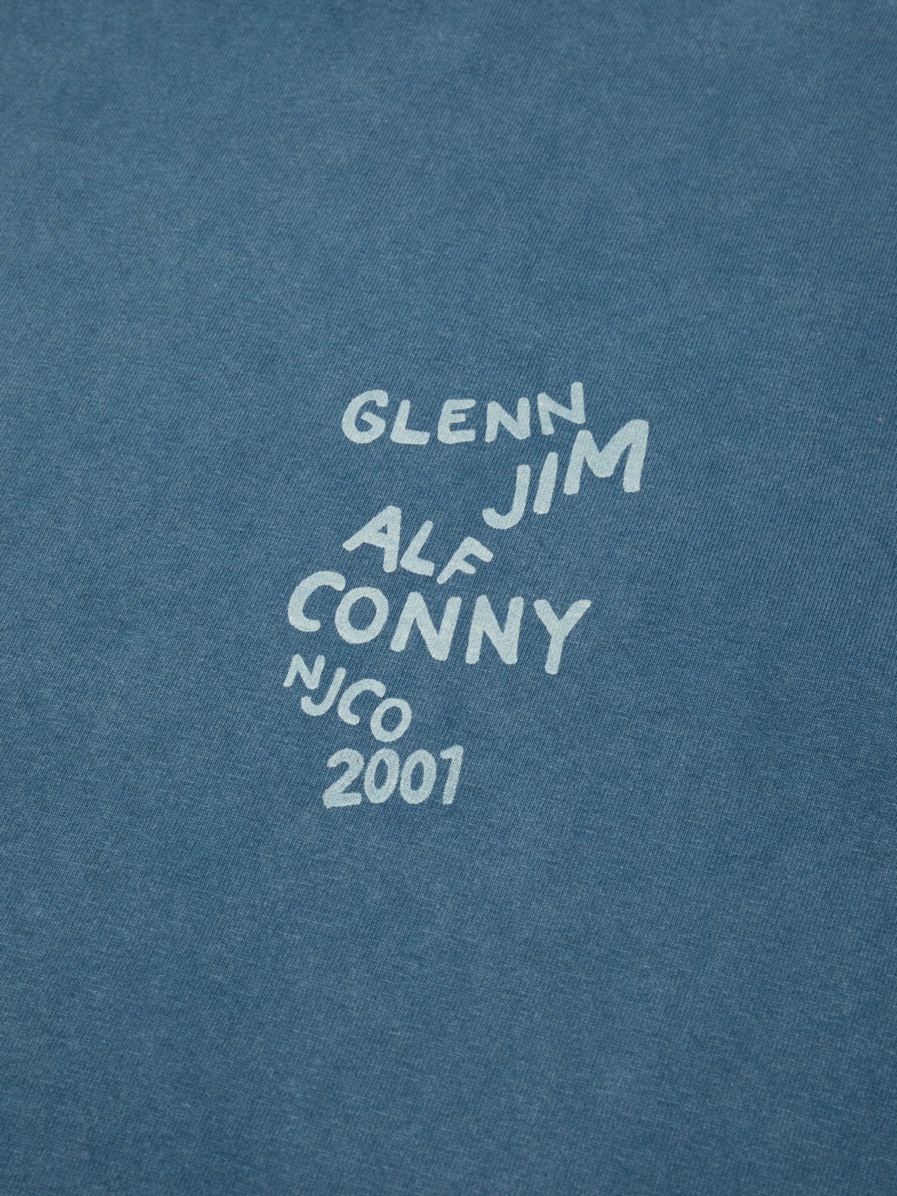 NUDIE JEANS ROY T-SHIRT OG LINE-UP - FRENCH BLUE