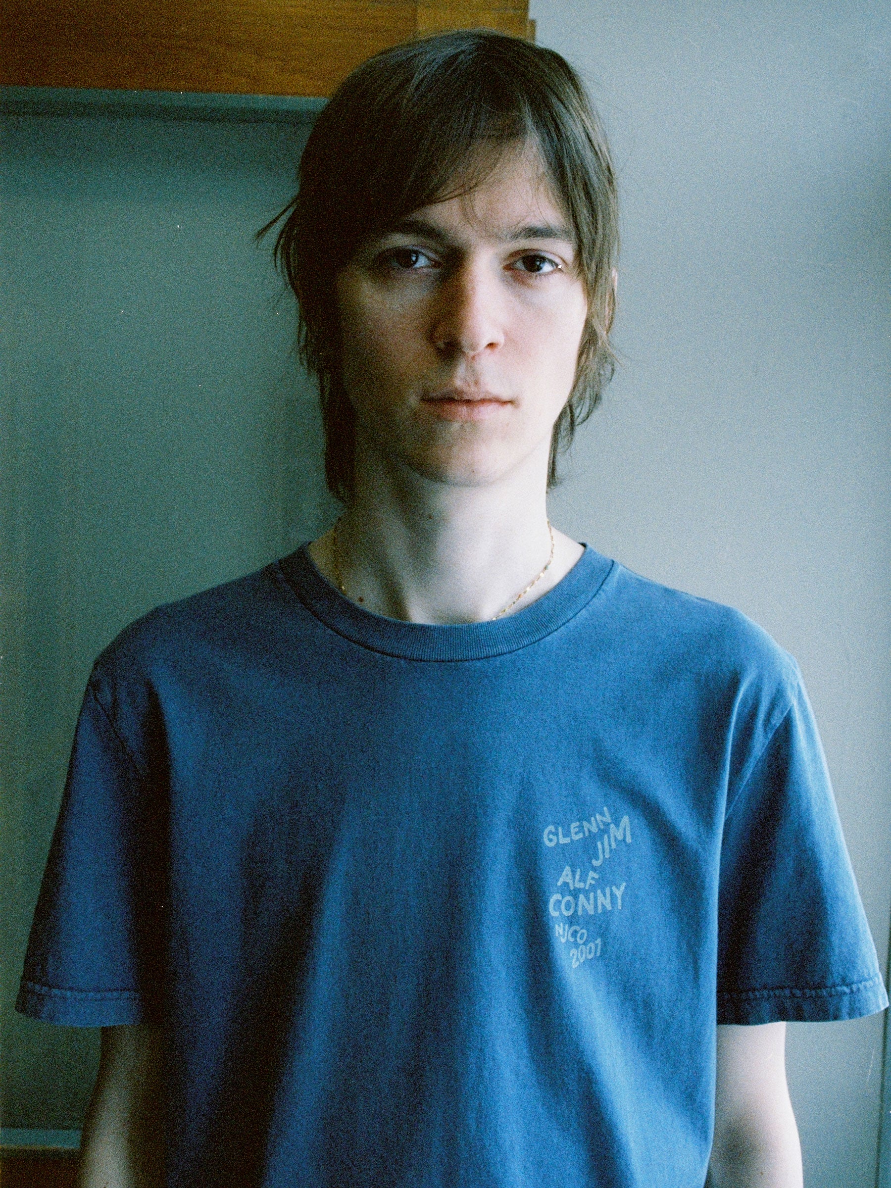 NUDIE JEANS ROY T-SHIRT OG LINE-UP - FRENCH BLUE