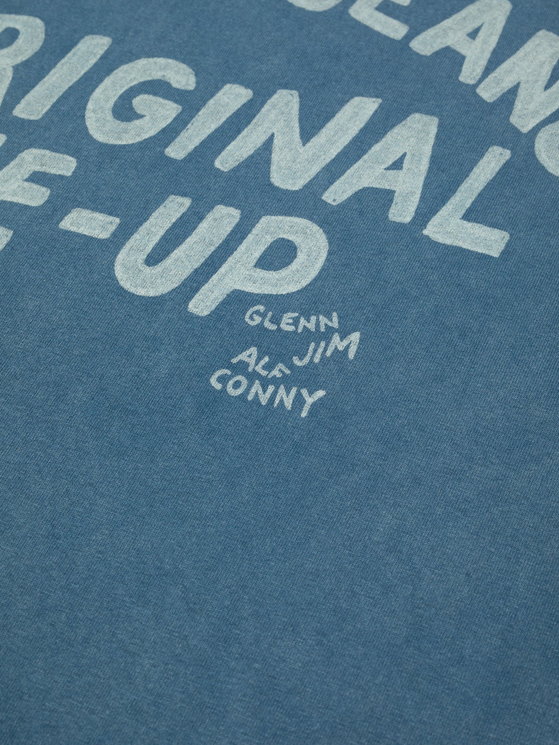 NUDIE JEANS ROY T-SHIRT OG LINE-UP - FRENCH BLUE