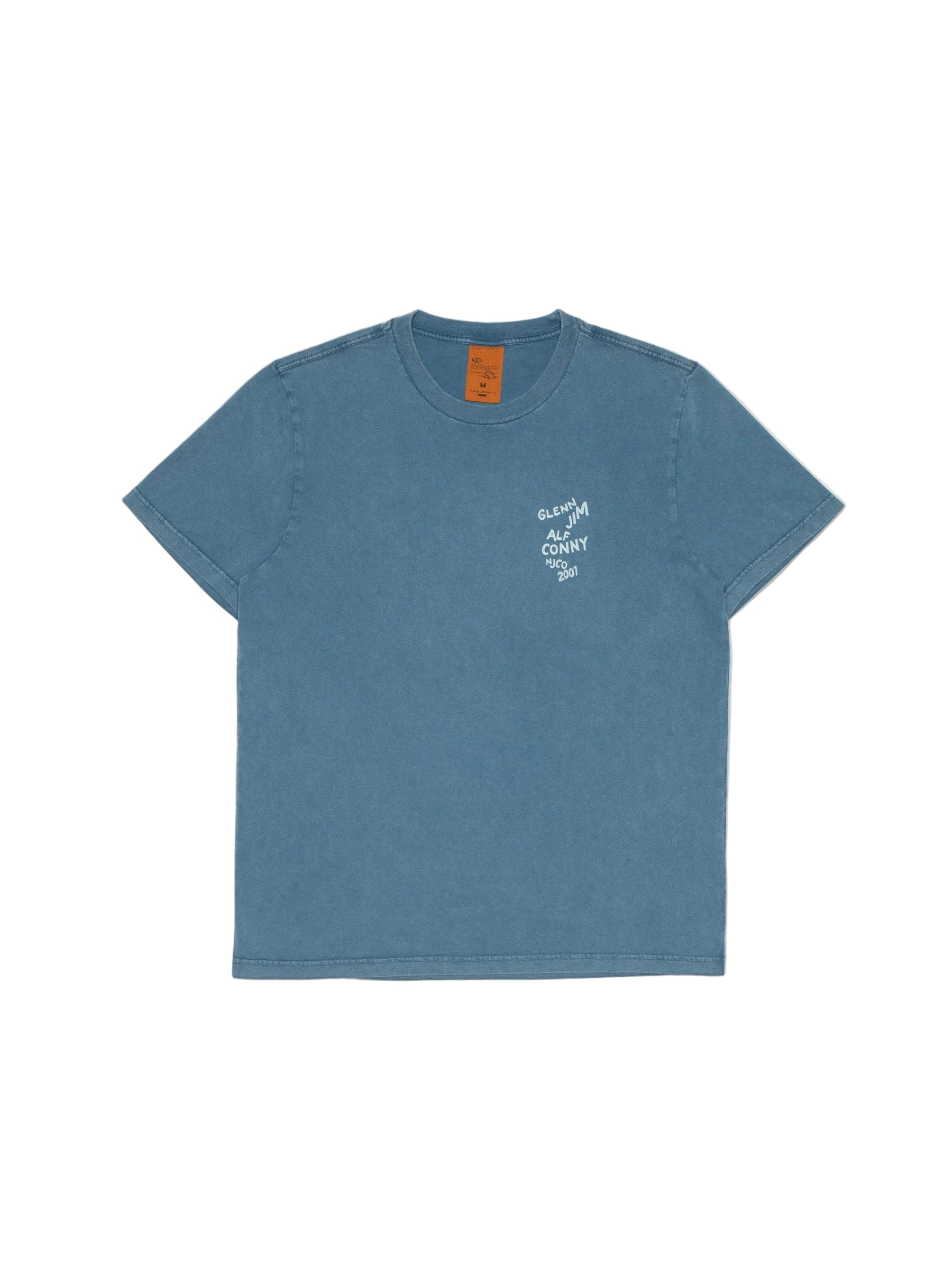NUDIE JEANS ROY T-SHIRT OG LINE-UP - FRENCH BLUE