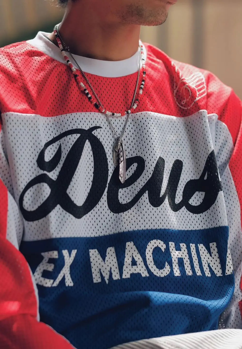 Deus Ex Machina Saber Moto Jersey — Tri Colour — view 3