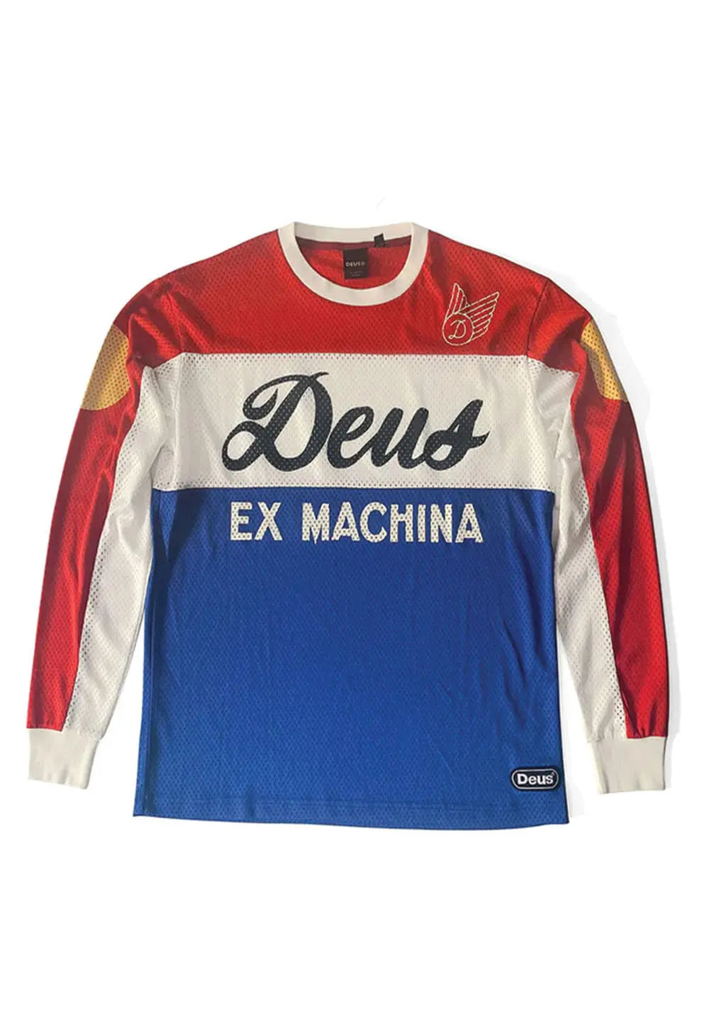 Deus Ex Machina Saber Moto Jersey — Tri Colour — front view
