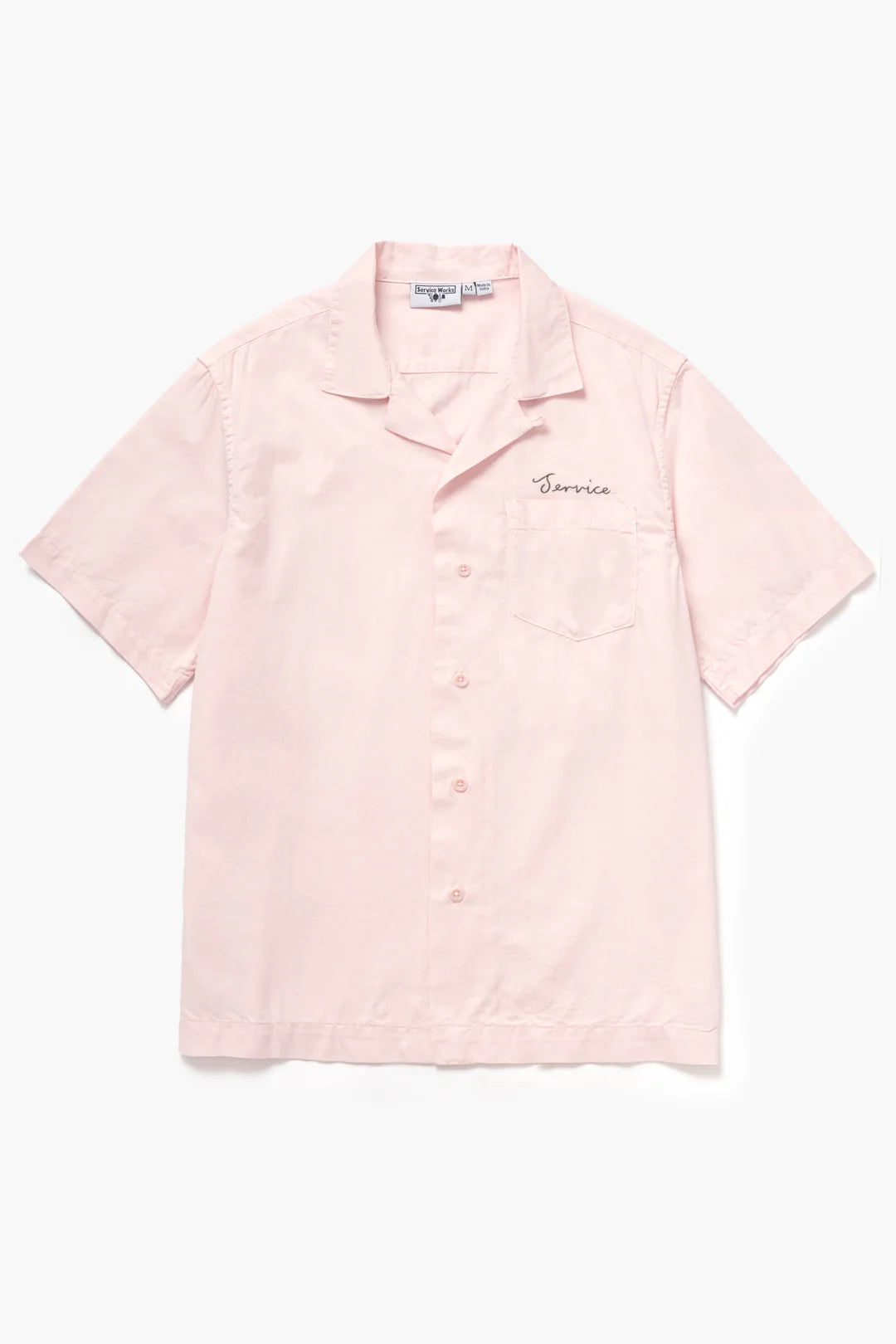 SERVICE WORKS SCRIPT RESORT SHIRT - DUSTY PINK