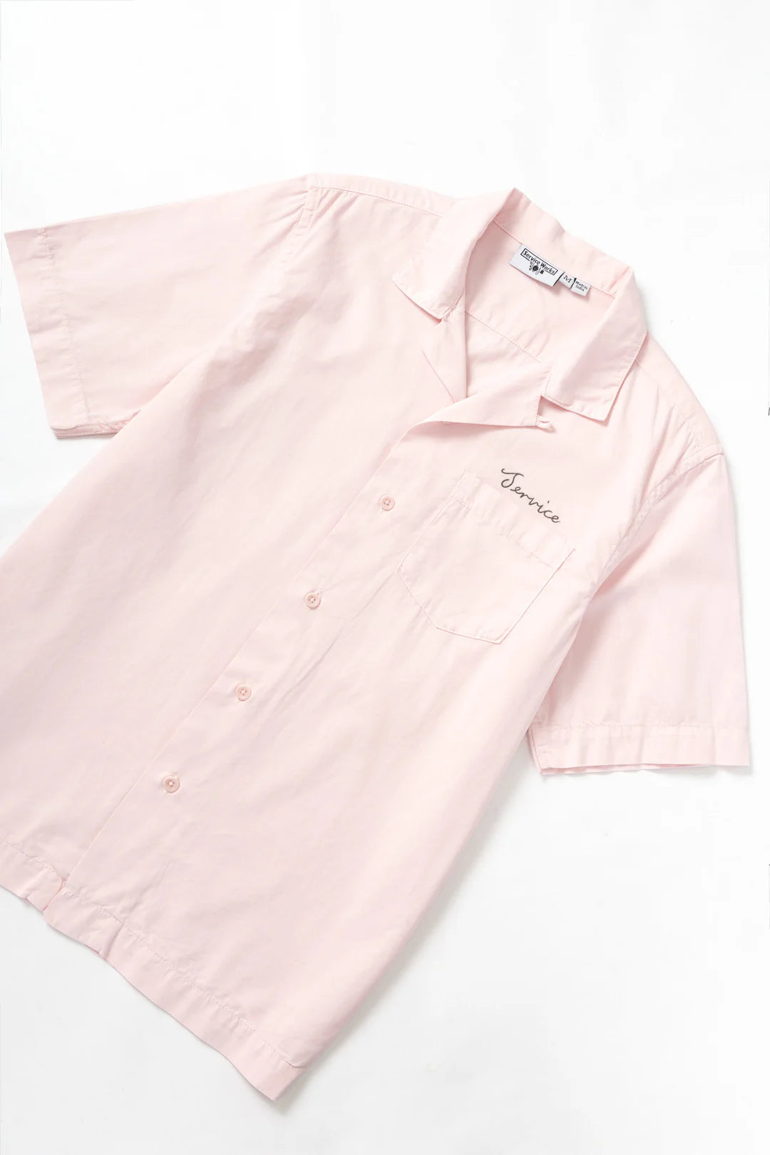 SERVICE WORKS SCRIPT RESORT SHIRT - DUSTY PINK