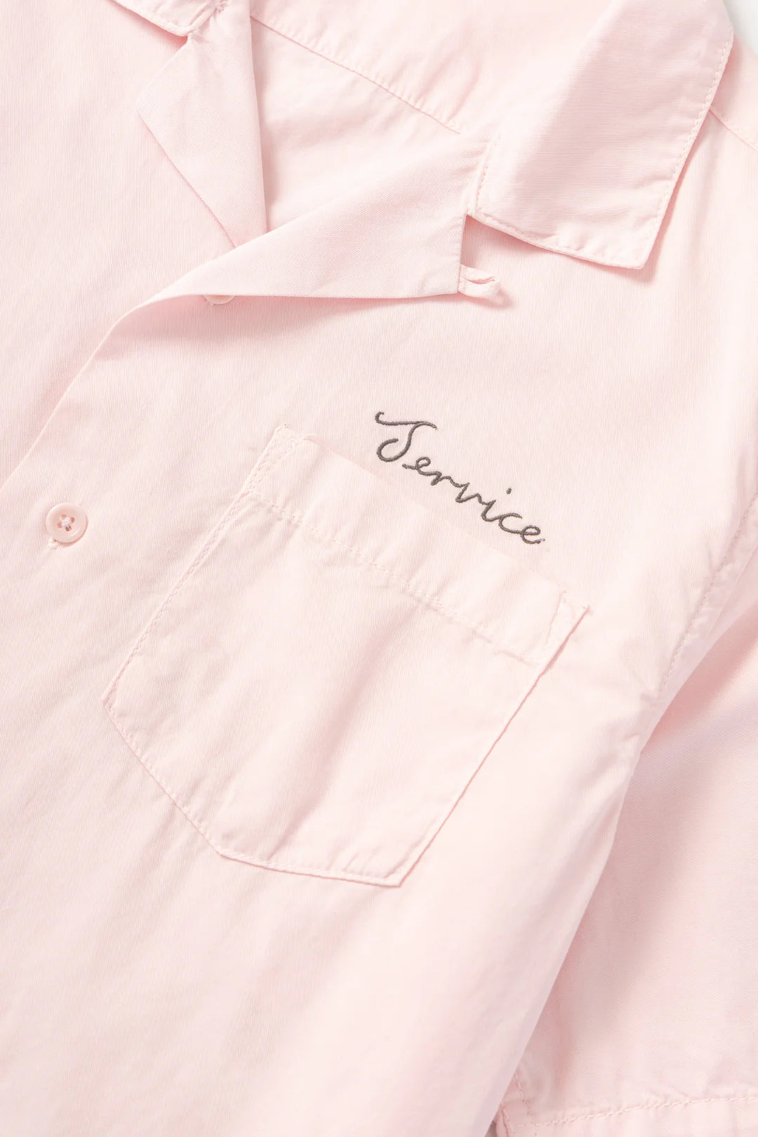 SERVICE WORKS SCRIPT RESORT SHIRT - DUSTY PINK