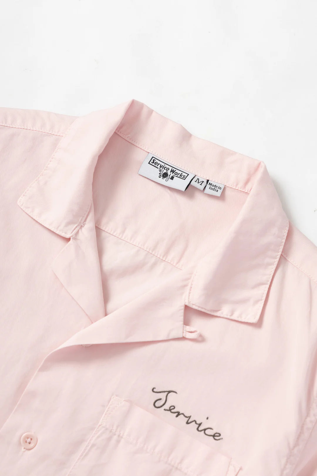 SERVICE WORKS SCRIPT RESORT SHIRT - DUSTY PINK