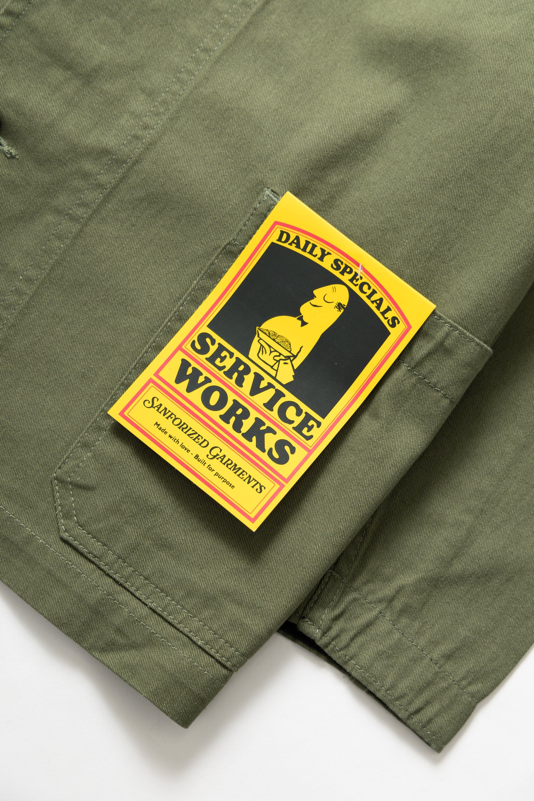 Service Works Drill Server Suit Jacket — Olive — view 5