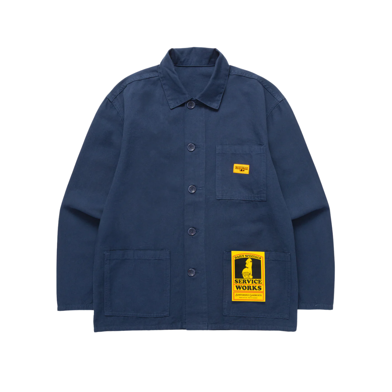 SERVICE WORKS CANVAS COVERALL JACKET - NAVY