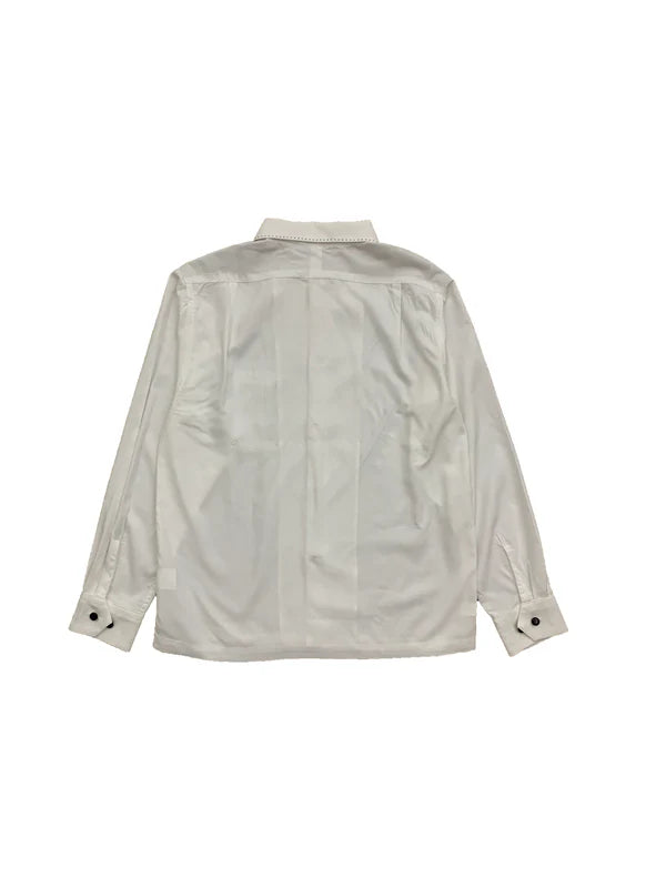 DRY BONE SHARK GILL OPEN SHIRT - OFF WHITE