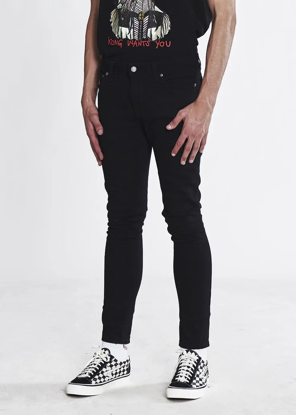 NUDIE JEANS SKINNY LIN - BLACK/BLACK