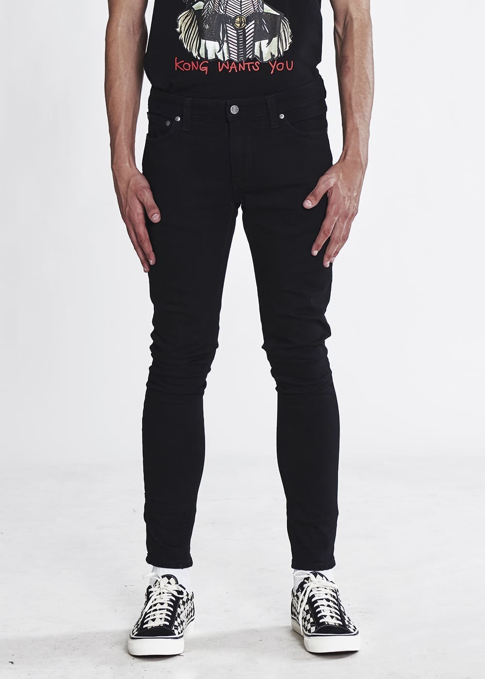 NUDIE JEANS SKINNY LIN - BLACK/BLACK