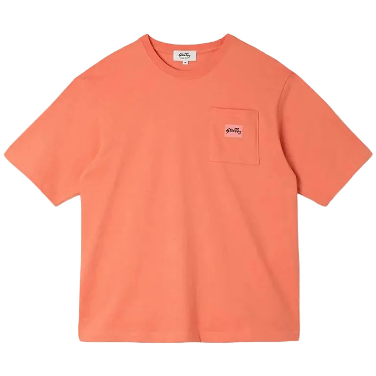 Stan Ray Patch Pocket Tee — Washed Red Heather — front view