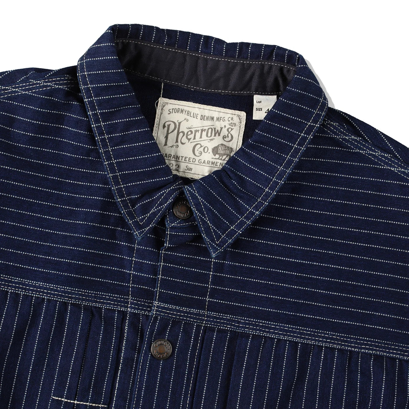 PHERROWS 40S WORK JACKET - INDIGO-WABASH
