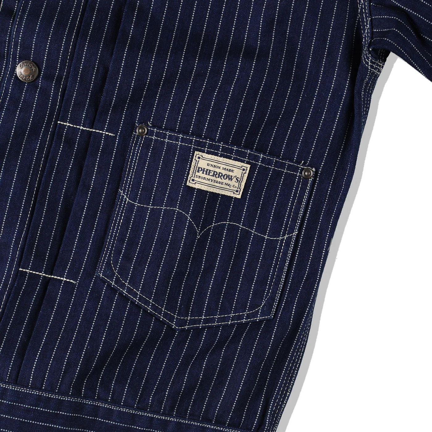 PHERROWS 40S WORK JACKET - INDIGO-WABASH