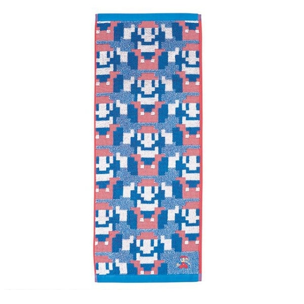 MARUSHIN SUN HEART  SUPER MARIO END PATTERN FACE TOWEL - MULTICOLOR