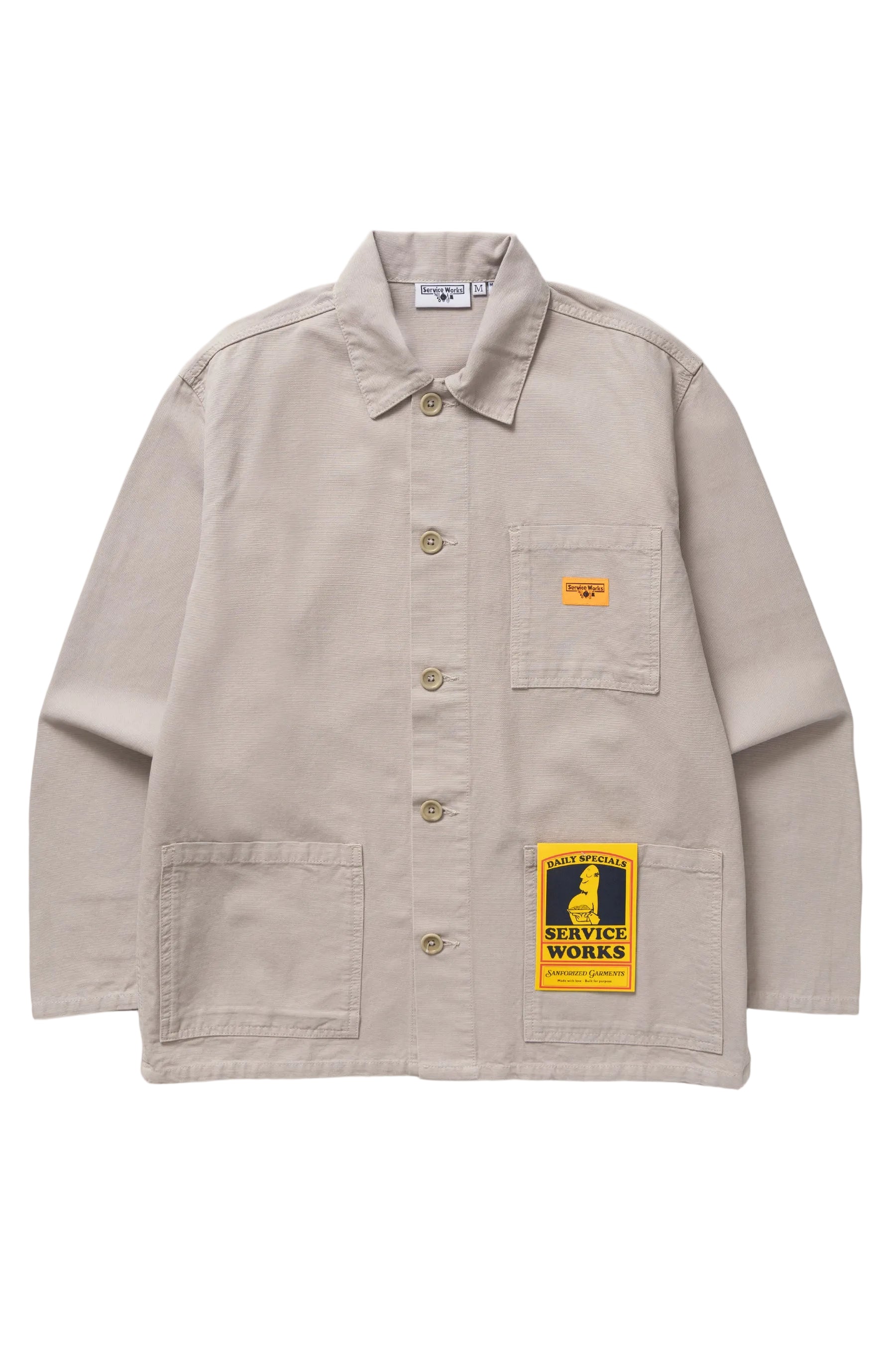SERVICE WORKS CANVAS COVERALL JACKET - STONE