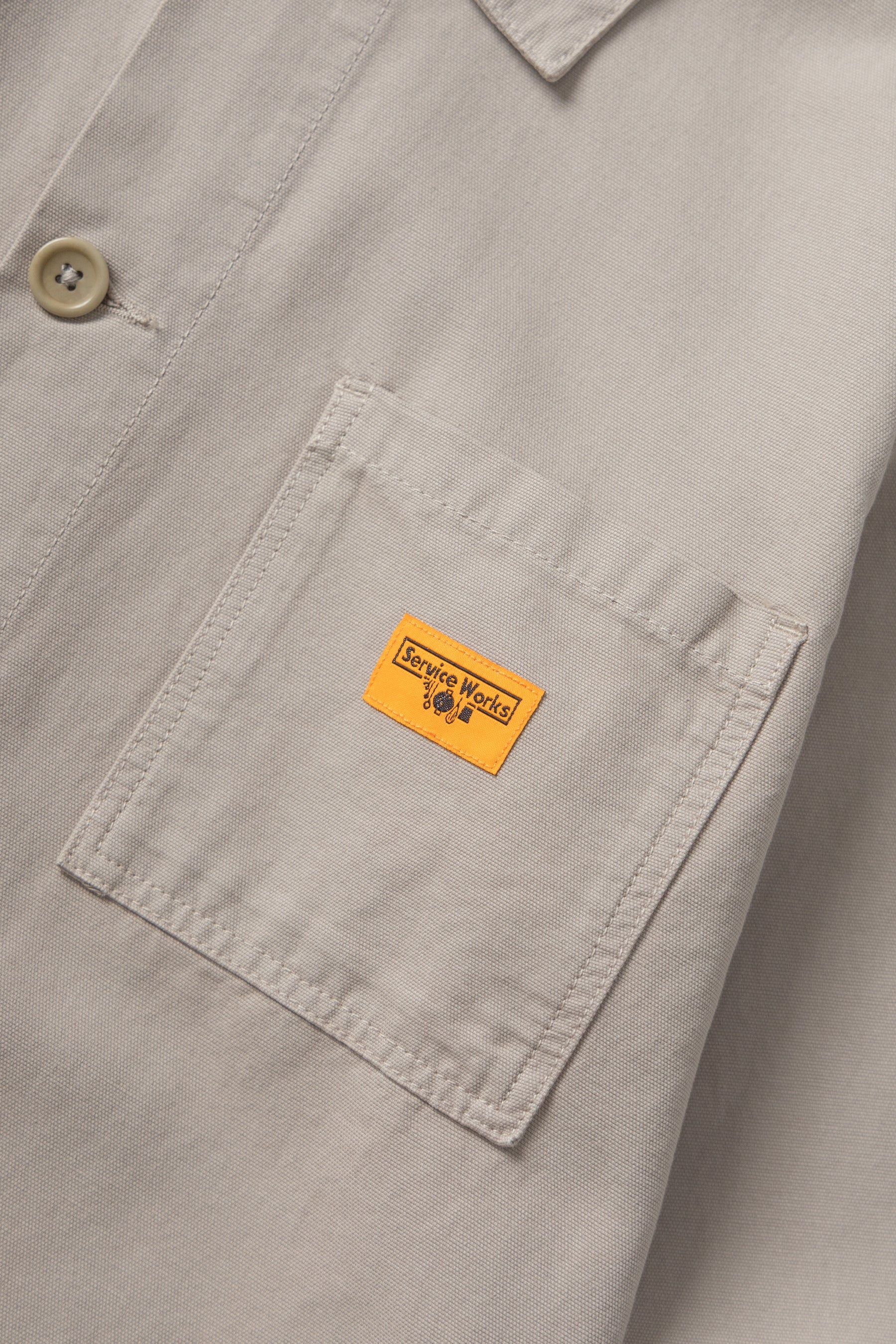 SERVICE WORKS CANVAS COVERALL JACKET - STONE