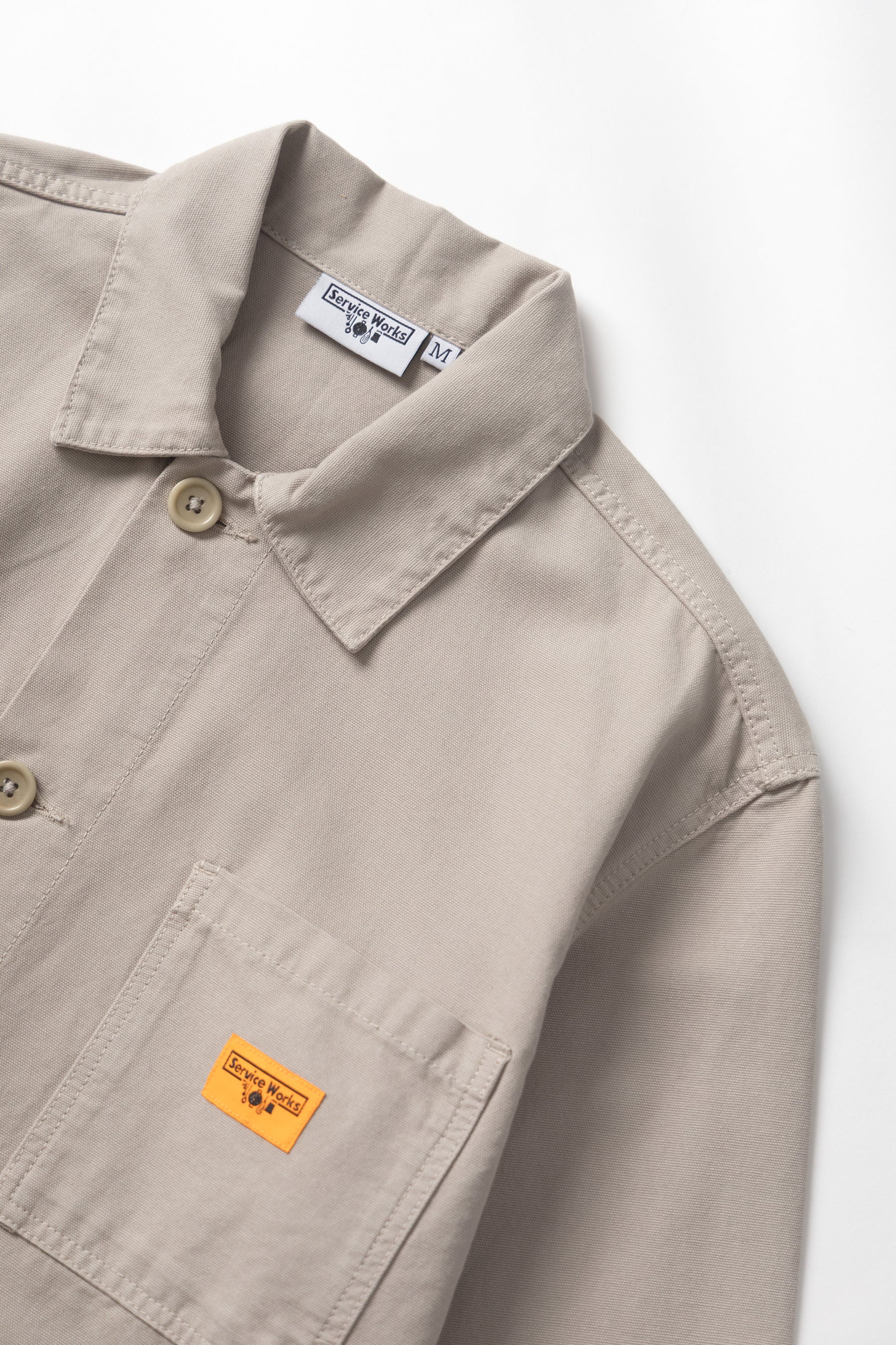 SERVICE WORKS CANVAS COVERALL JACKET - STONE