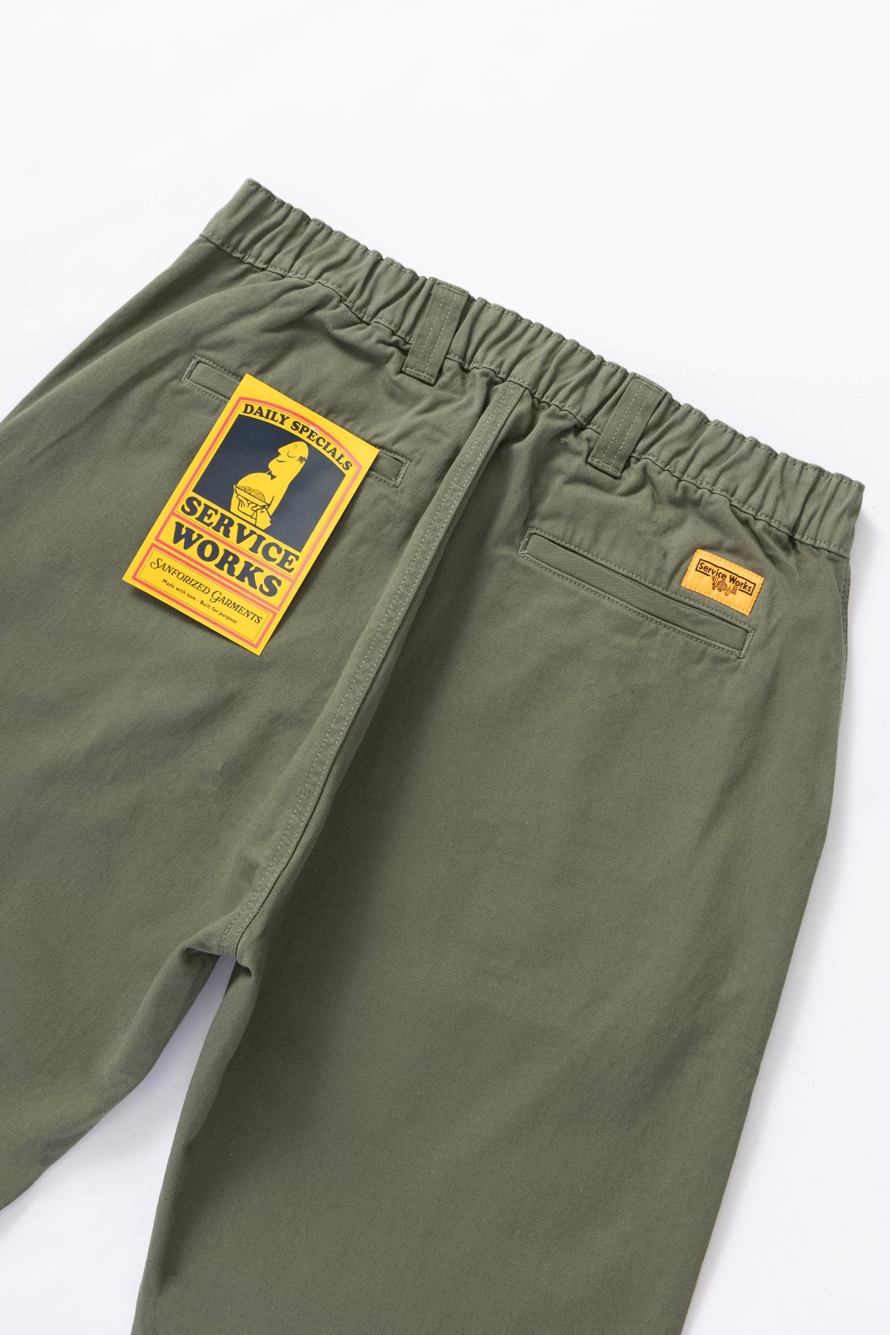 Service Works Drill Waiter Pant — Olive — view 2