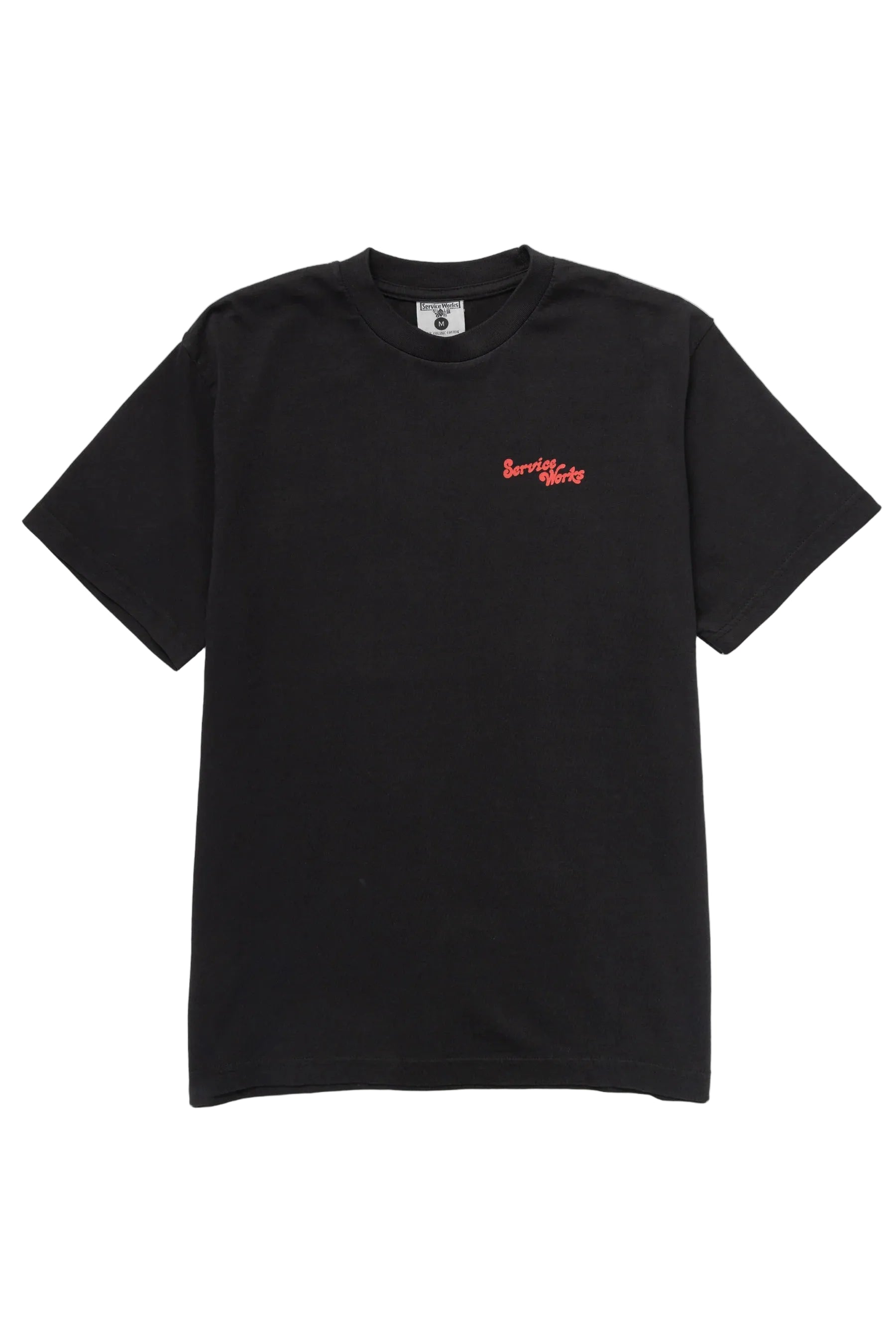 Service Works Work + Pleasure Tee — Black — front view