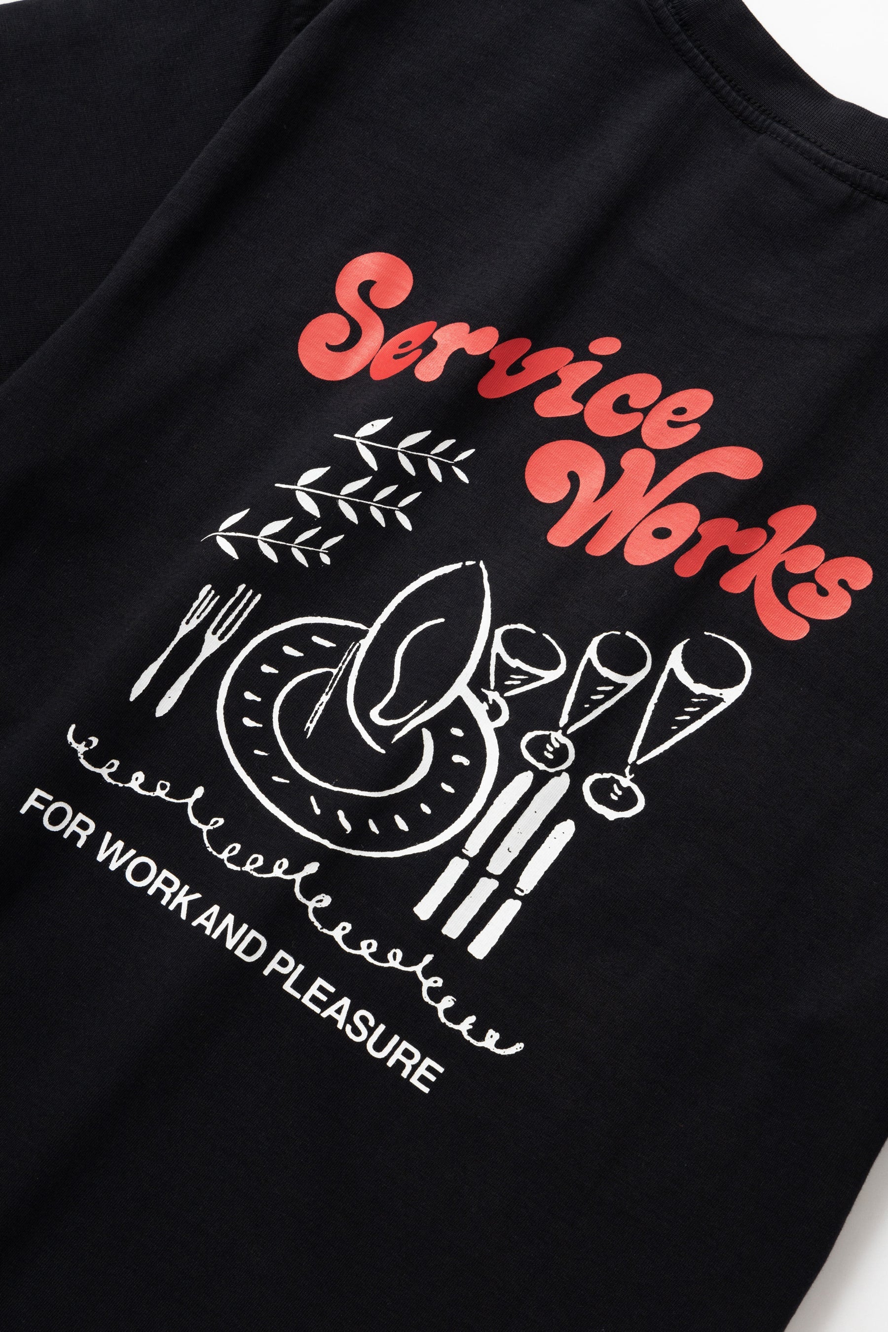 Service Works Work + Pleasure Tee — Black — view 3