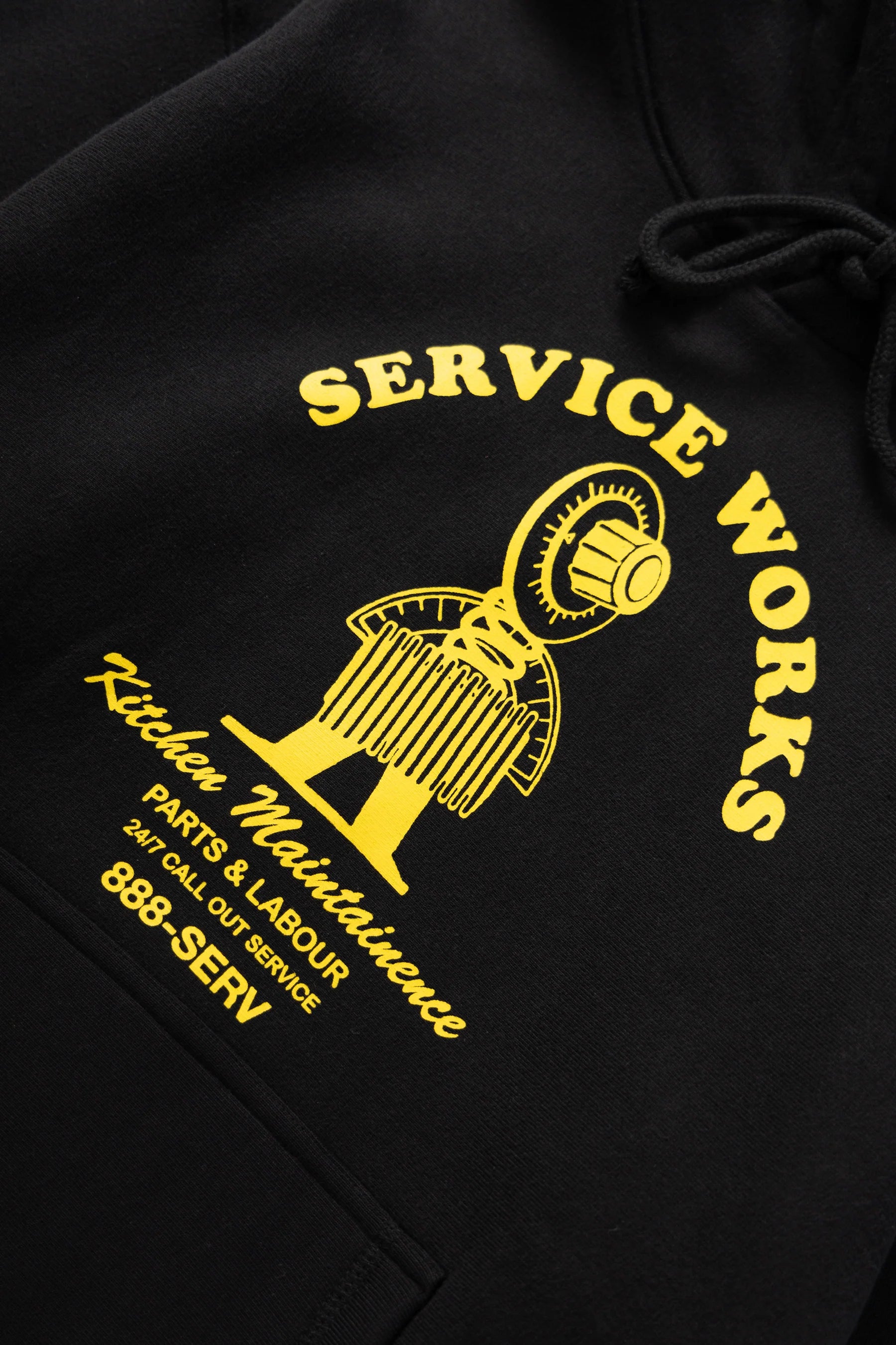 SERVICE WORKS MAINTENANCE HOODIE - BLACK