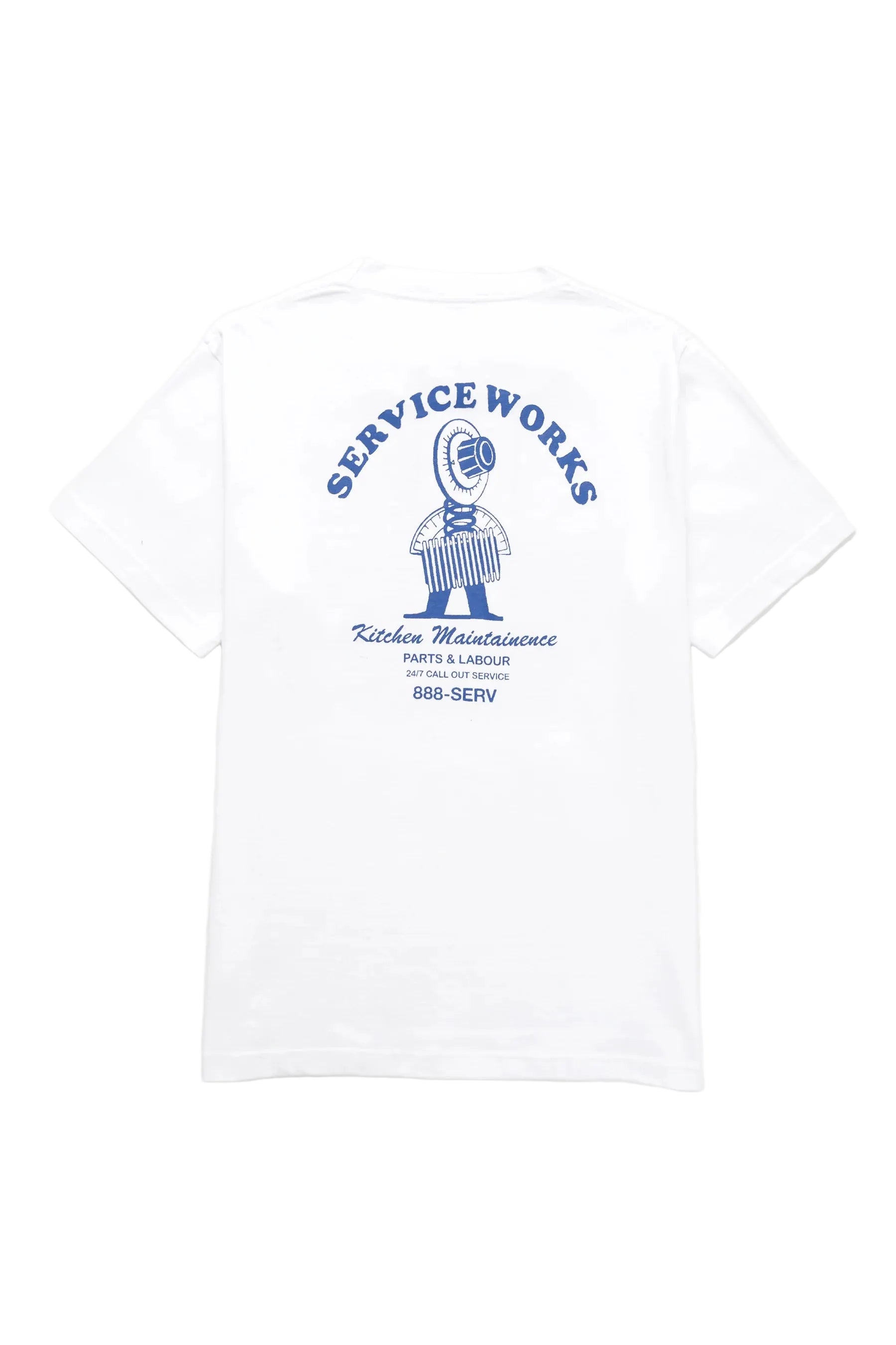 Service Works Maintenance Tee — White — front view