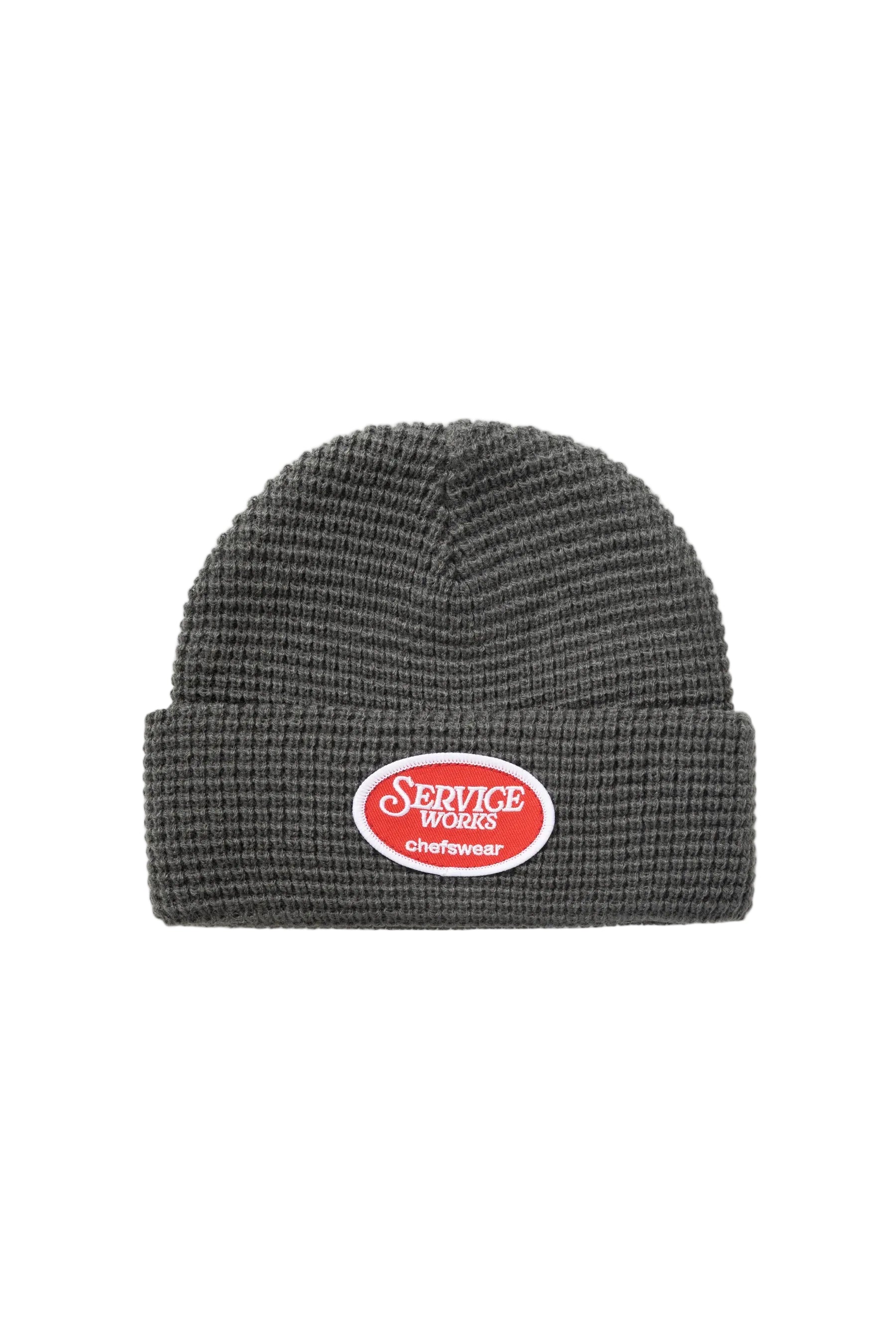 SERVICE WORKS WAFFLE PATCH BEANIE - GREY